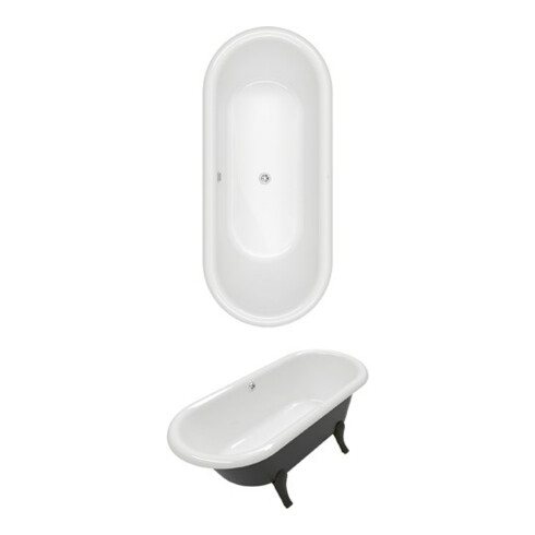 V&B Rechteck-Badewanne Hommage 171x77x61,7cm, f., Qua., P b, st. wh. C+