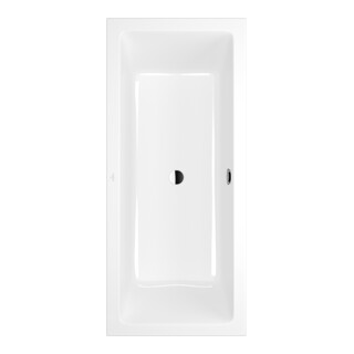 V&B Rechteck-Badewanne Newo 160x75cm, Ablauf mittig, weiß