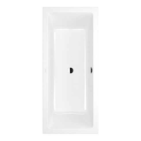 V&B Rechteck-Badewanne Newo 180x80cm, Ablauf mittig, weiß