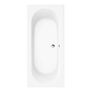 V&B Rechteck-Badewanne O.NOVO 180x80cm, weiß, Ablauf mittig