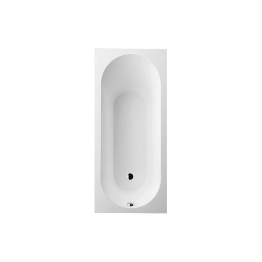 V&B Rechteck-Badewanne Oberon 160x75cm, weiß