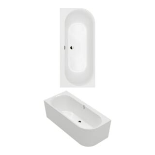 V&B Rechteck-Badewanne Oberon 180x80x62cm, Vorw., Acr., li, st. wh. C+
