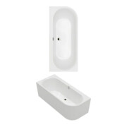 V&B Rechteck-Badewanne Oberon 180x80x62cm, Vorw., Acr., li, st. wh. C+