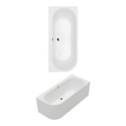 V&B Rechteck-Badewanne Oberon 180x80x62cm, Vorw., Acr., re, st. wh. C+