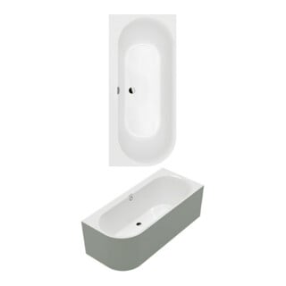 V&B Rechteck-Badewanne Oberon 180x80x62cm, Vorw., Acr., re, st. wh. C+