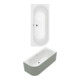 V&B Rechteck-Badewanne Oberon 180x80x62cm, Vorw., Acr., re, st. wh. C+-1