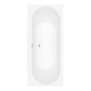 V&B Rechteck-Badewanne Oberon 2.0 170x75cm, Ablauf mittig, stone white