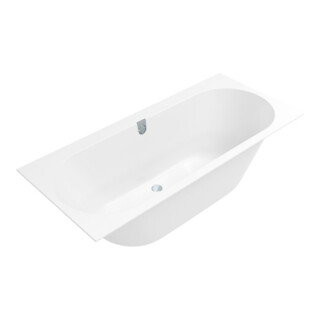 V&B Rechteck-Badewanne Oberon 2.0 170x75cm, Ablauf mittig, weiß