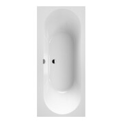 V&B Rechteck-Badewanne Oberon 2.0 180x80cm, Ablauf mittig, stone white