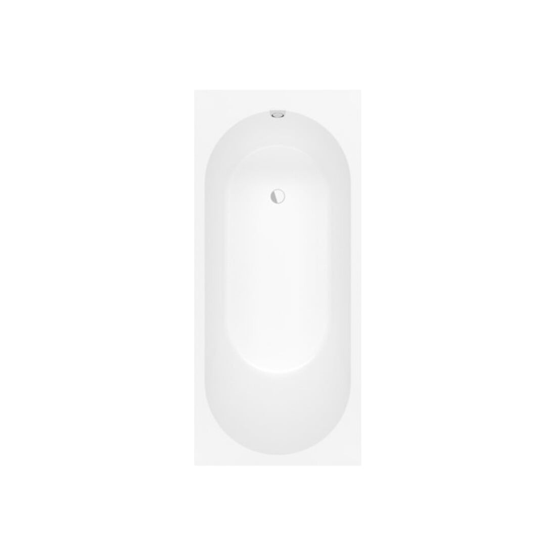 V&B Rechteck-Badewanne Oberon 2.0 180x80cm, weiß