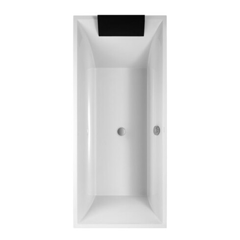 V&B Rechteck-Badewanne Squaro 180x80cm, weiß, Ablauf mittig