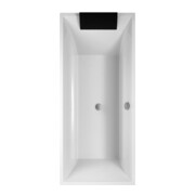 V&B Rechteck-Badewanne Squaro 180x80cm, weiß, Ablauf mittig