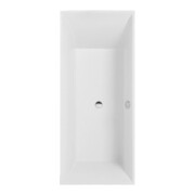 V&B Rechteck-Badewanne Squaro Duo Slim Line 169,4x74,4cm, Ablauf mittig, weiß