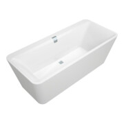 V&B Rechteck-Badewanne Squaro Edge 12 Duo 180x80cm, Abl mitt., freist., m Sch., we