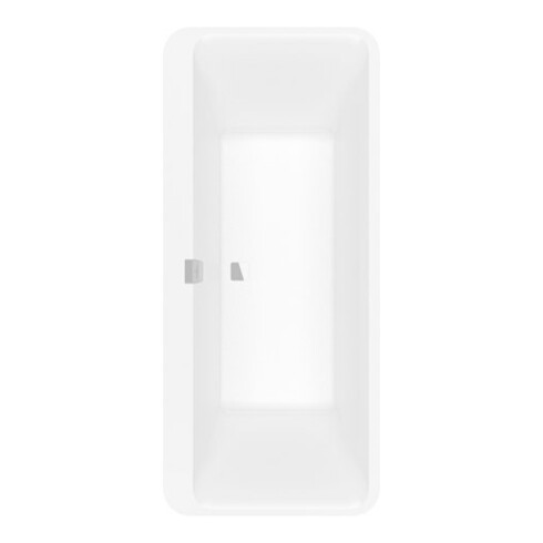 V&B Rechteck-Badewanne Squaro Edge 12 Duo 180x80cm, AL m, freist., m Sch., st. wh.
