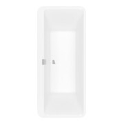 V&B Rechteck-Badewanne Squaro Edge 12 Duo 180x80cm, AL m, freist., m Sch., st. wh.