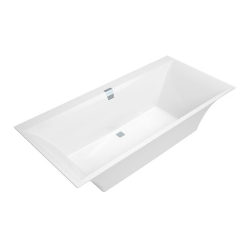 V&B Rechteck-Badewanne Squaro Edge 12 Duo 190x90cm, weiß, Ablauf mittig