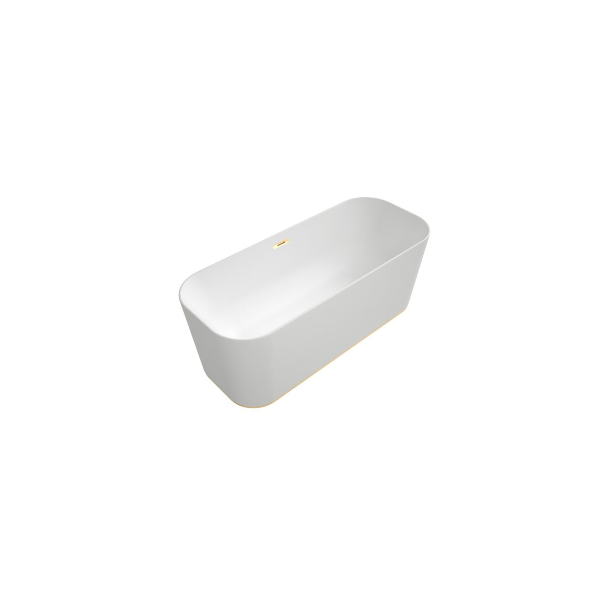 V&B Rechteck-Freistehwanne FINION 170x70cm, Design-Ring, stone white, gold ; Villeroy & Boch