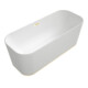V&B Rechteck-Freistehwanne FINION 170x70cm, Zulauf, Des-Ring, st. wh., gol-1