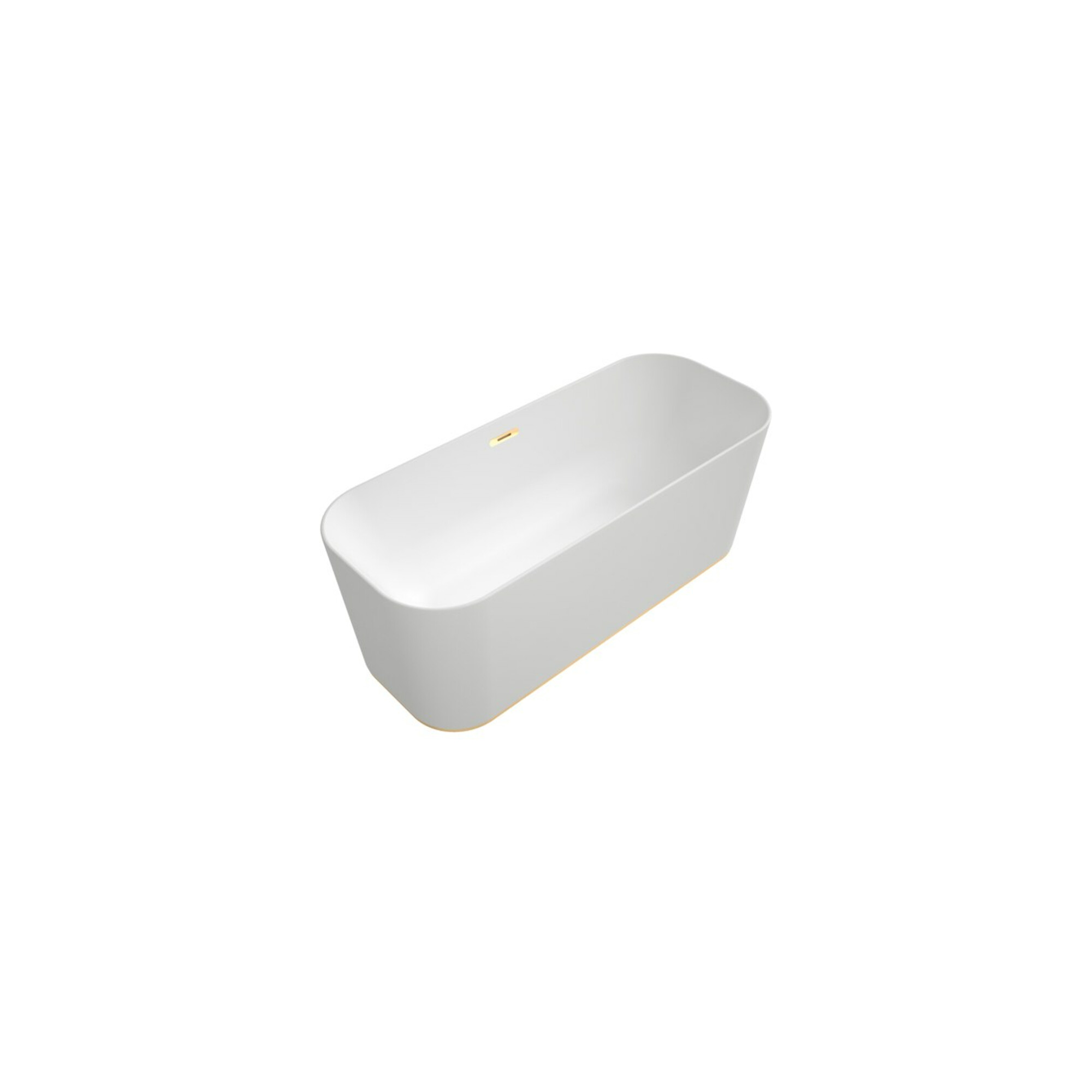 V&B Rechteck-Freistehwanne FINION 170x70cm, Zulauf, stone white, gold ; Villeroy & Boch