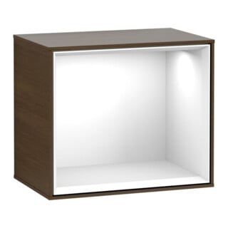 V&B Regalmodul Finion 41,8x35,6x27cm, Reg glo wh., wal veneer