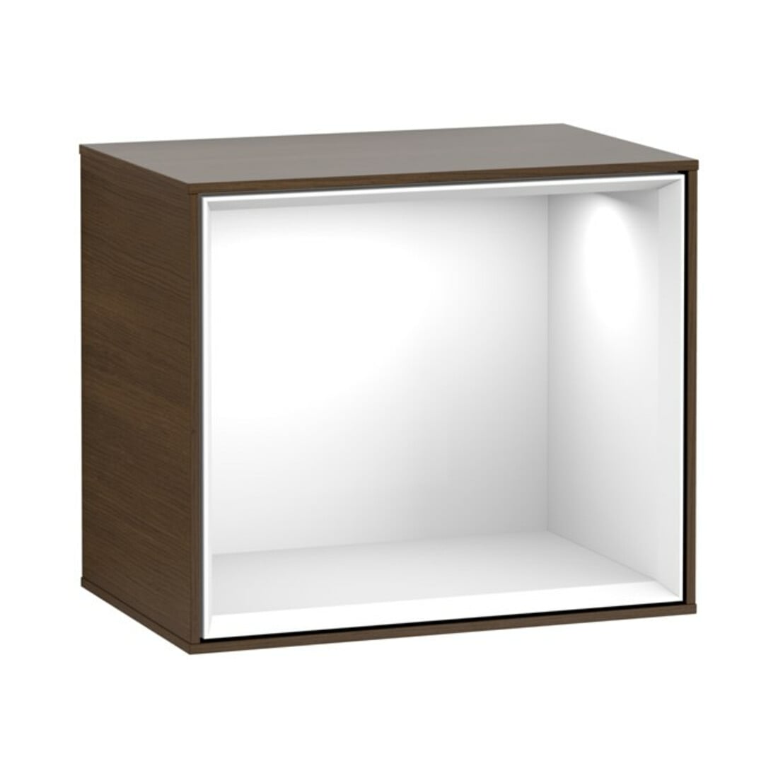 V&B Regalmodul Finion 41,8x35,6x27cm, Reg glo wh., wal veneer