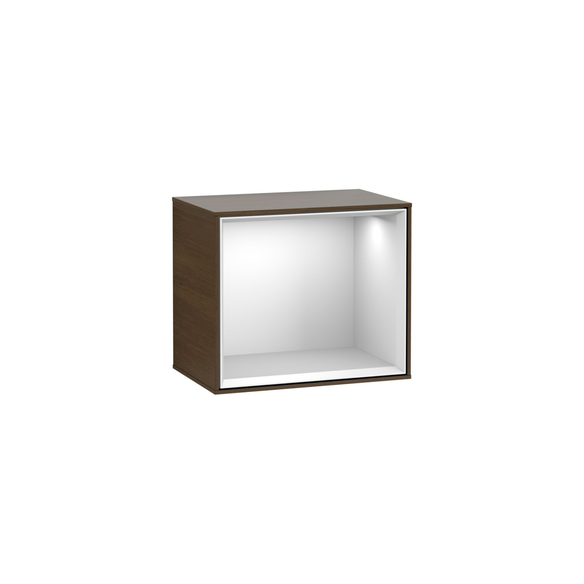 V&B Regalmodul Finion 41,8x35,6x27cm, Reg wh. m, Walnut veneer ; Villeroy & Boch
