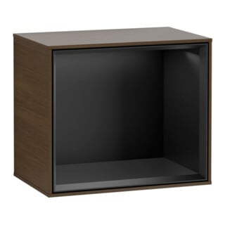 V&B Regalmodul Wandbeleuchtung Finion 41,8x35,6x27cm, Reg bla m, Walnut veneer