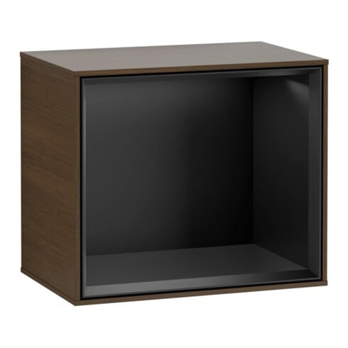 V&B Regalmodul Wandbeleuchtung Finion 41,8x35,6x27cm, Reg bla m, Walnut veneer