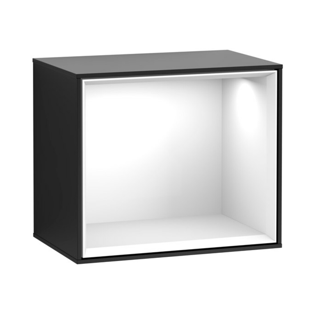 V&B Regalmodul Wandbeleuchtung Finion 41,8x35,6x27cm, Reg glo wh., bla m Lac
