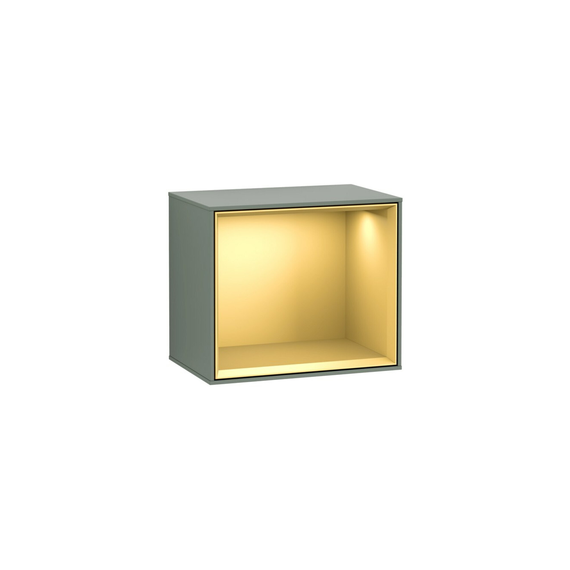 V&B Regalmodul Wandbeleuchtung Finion 41,8x35,6x27cm, Reg gol m, Oli. m Lac ; Villeroy & Boch