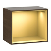 V&B Regalmodul Wandbeleuchtung Finion 41,8x35,6x27cm, Reg gol m, Walnut veneer