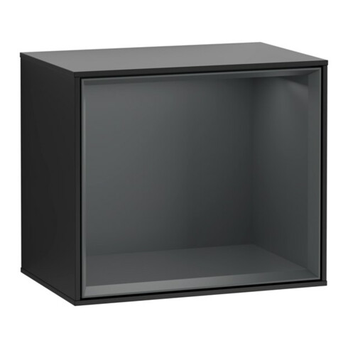 V&B Regalmodul Wandbeleuchtung Finion 41,8x35,6x27cm, Reg md bl., bla m Lac