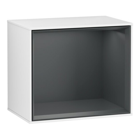 V&B Regalmodul Wandbeleuchtung Finion 41,8x35,6x27cm, Reg md bl., glo wh. Lac