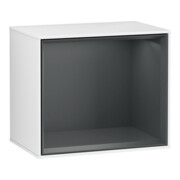 V&B Regalmodul Wandbeleuchtung Finion 41,8x35,6x27cm, Reg md bl., glo wh. Lac