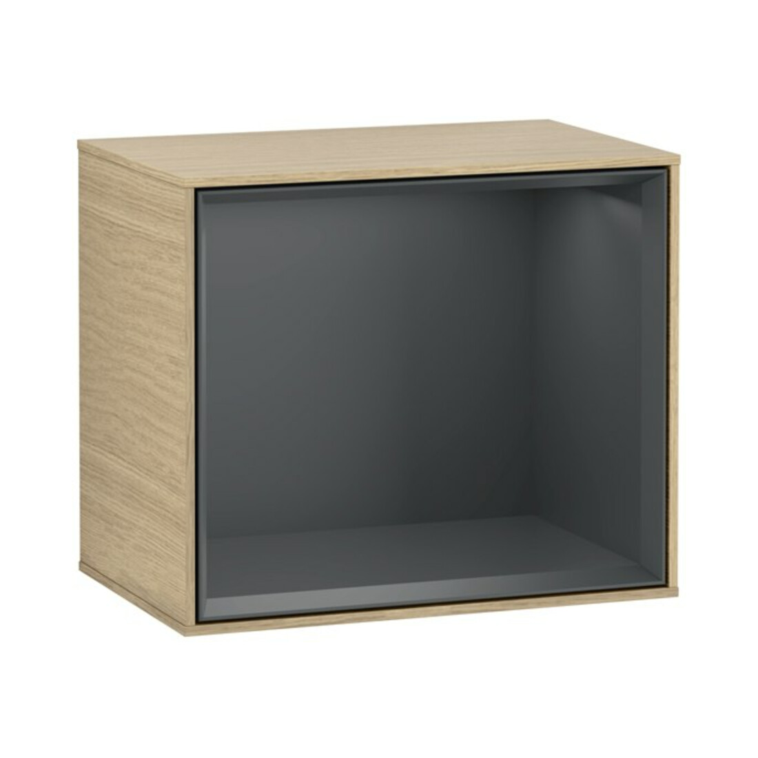V&B Regalmodul Wandbeleuchtung Finion 41,8x35,6x27cm, Reg md Blue, Oak Veneer