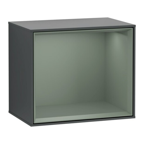 V&B Regalmodul Wandbeleuchtung Finion 41,8x35,6x27cm, Reg Oli. m, md bl. m Lac