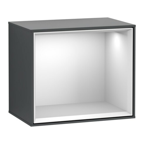 V&B Regalmodul Wandbeleuchtung Finion 41,8x35,6x27cm, Reg wh. m, md bl. m Lac