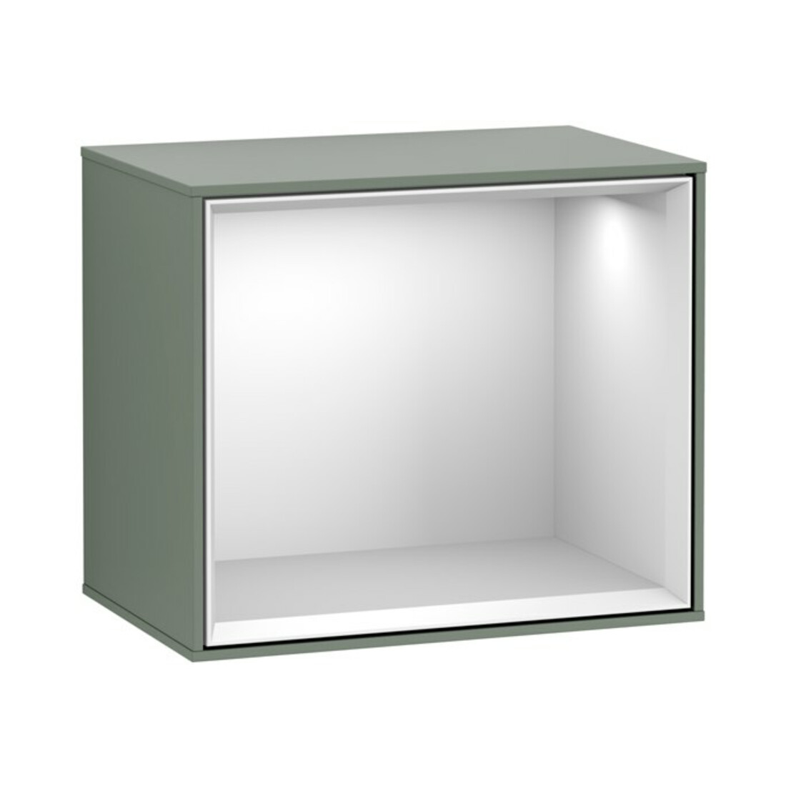 V&B Regalmodul Wandbeleuchtung Finion 41,8x35,6x27cm, Reg wh. m, Oli. m Lac