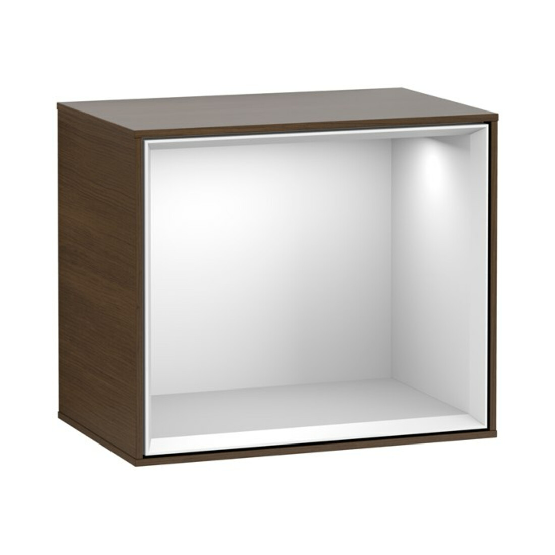 V&B Regalmodul Wandbeleuchtung Finion 41,8x35,6x27cm, Reg wh. m, Walnut veneer