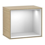 V&B Regalmodul Wandbeleuchtung Finion 41,8x35,6x27cm, Reg wh. Matt, Oak Veneer
