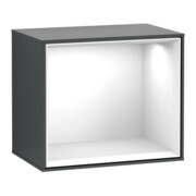 V&B Regalmodul Wandbeleuchtung Finion 41,8x35,6x27cm, Rg glo wh., md bl. m Lac