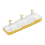 V&B Reihenwaschtisch O.NOVO KIDS 130x43cm, f 3x 1-L. Arm, o ÜL, Sun yell