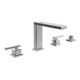 V&B Robinet de baignoire à 4 trous Mettlach montage sur pied, chrome-1