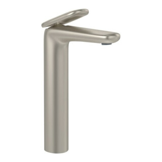 V&B Robinet de lavabo 2 trous ANTAO surélevé, avec vidage poussoir, nickel brossé bleu