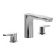 V&B Robinet de lavabo 3 trous Liberty sans garniture de vidage, régulateur réglable, chrome-1