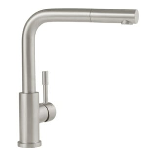 V&B Robinet mitigeur d'évier Steel Shower 11,7 l/min, extensible, anthracite