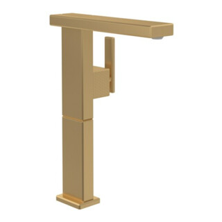 V&B Robinet monocommande lavabo Mettlach haut, sans vidage, régulateur renforcé, or brossé