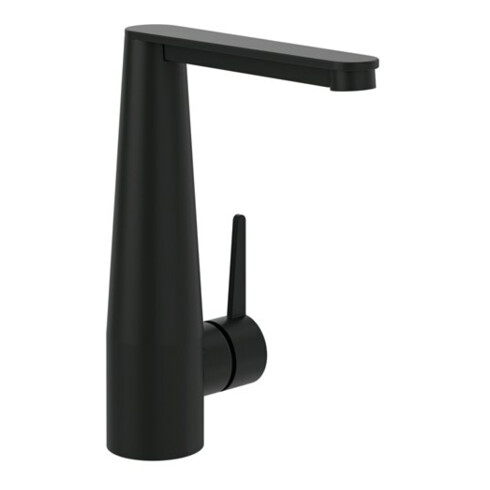 V&B Robinet monocommande pour lavabo Conum avec vidage push-open, noir mat