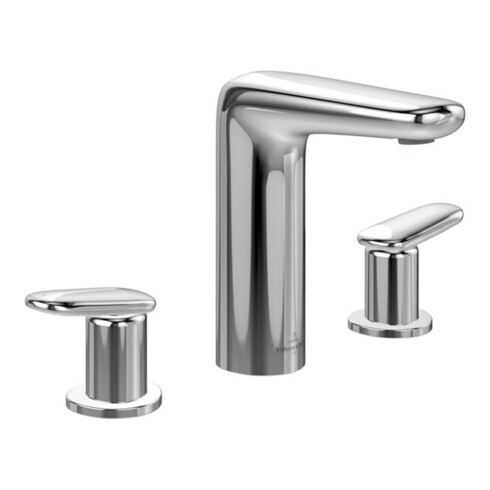 V&B Robinetterie lavabo 3 trous ANTAO bec fixe, avec vidage à pression, chrome